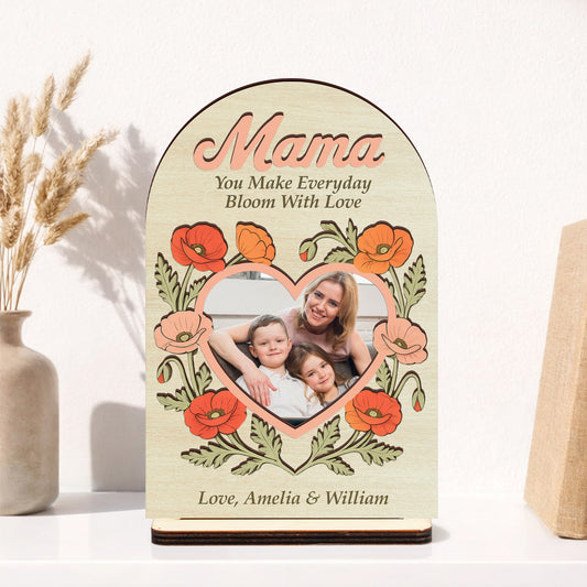 You Make Everyday Bloom With Love - Personalized Wooden Plaque