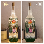 You Me And The Dog New Version - Personalized Bottle Lamp
