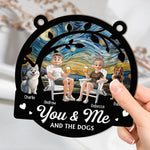 You, Me & The Dogs - Personalized Window Hanging Suncatcher Ornament