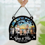 You, Me & The Dogs - Personalized Window Hanging Suncatcher Ornament