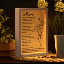 You Mean The World To Me  Birthflower Mom Gift - Personalized Frame Light Box