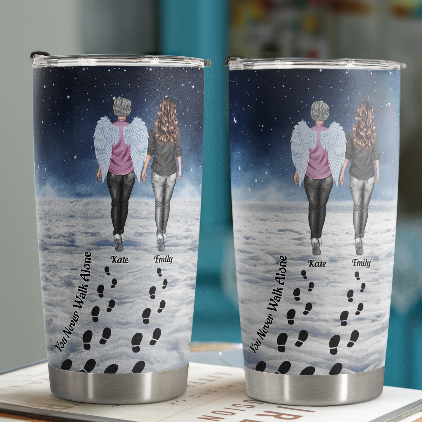 You Never Walk Alone - For Loss Of Loved Ones Memorial - Personalized Tumbler Cup