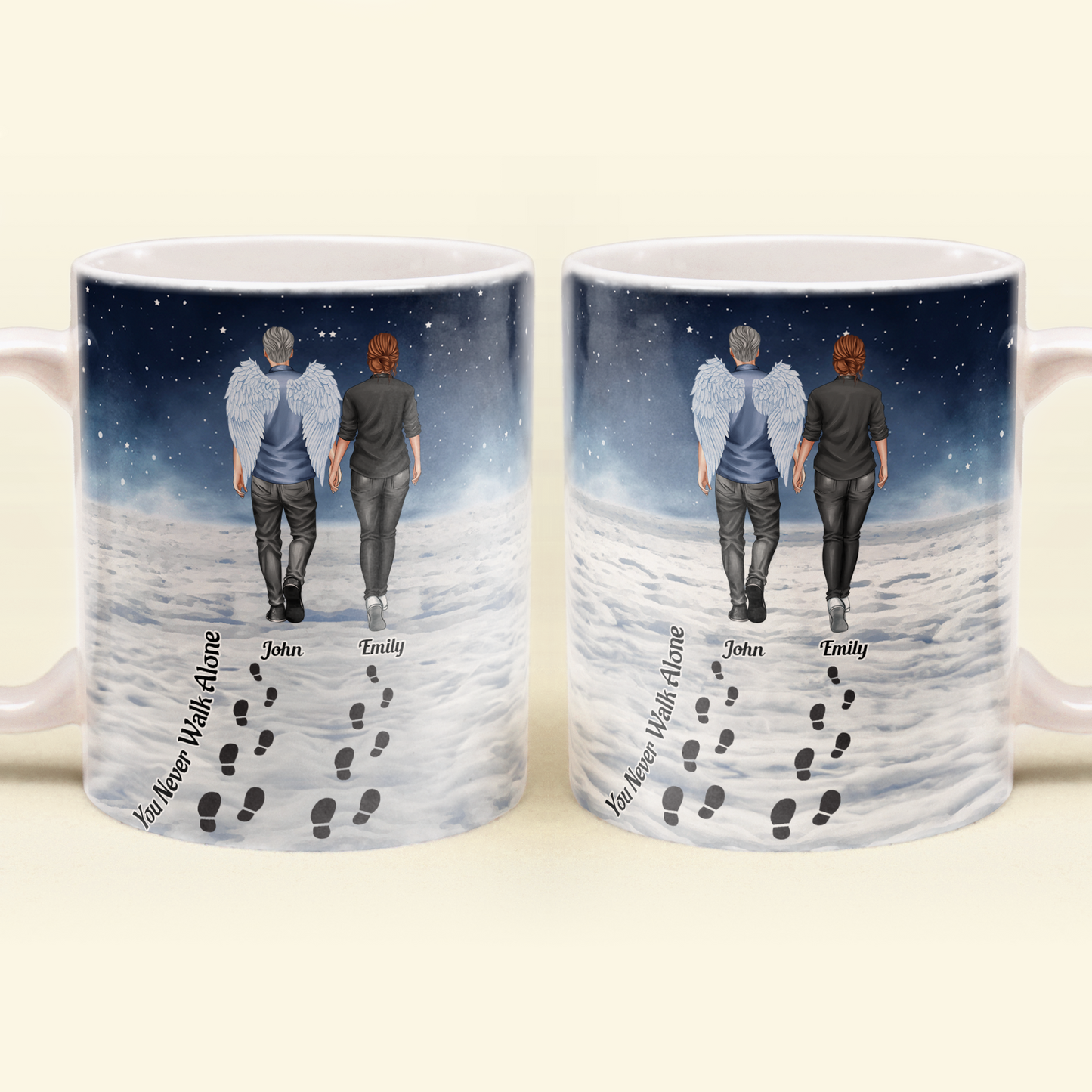 You Never Walk Alone - Memorial Gift For Loss Of Loved Ones - Personalized Mug