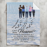 You Never Walk Alone Sending Hugs From Heaven - Personalized Blanket