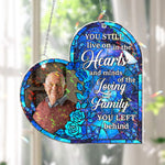 You Still Live On In The Hearts - Personalized Photo Window Corner Suncatcher