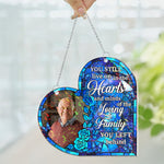 You Still Live On In The Hearts - Personalized Photo Window Corner Suncatcher