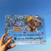 You Were My Favorite Hello And My Hardest Goodbye - Personalized Acrylic Photo Plaque