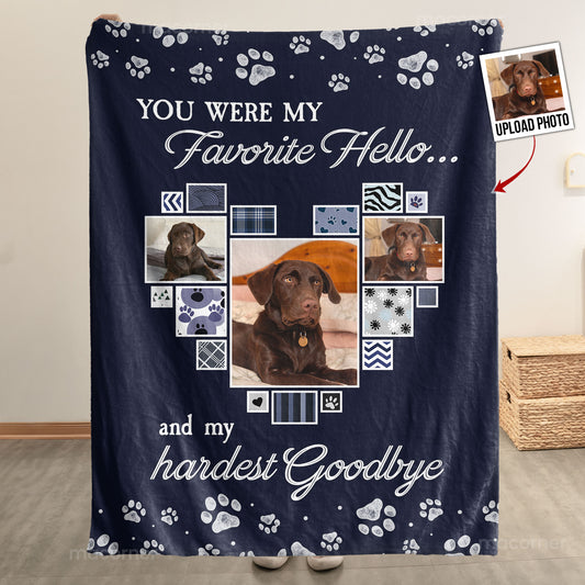 You Were My Favorite Hello Pet Loss - Personalized Photo Blanket