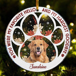 You Were My Favorite Hello & Hardest Goodbye Flowers - Personalized Acrylic Photo Ornament