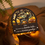 You Were My Favorite Hello & Hardest Goodbye - Personalized Lantern Night Light