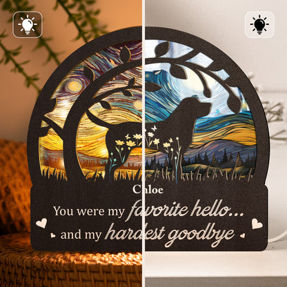 You Were My Favorite Hello & Hardest Goodbye - Personalized Lantern Night Light