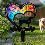 You Were My Favorite Hello & My Hardest Goodbye Dog Loss - Personalized Metal Garden Stake