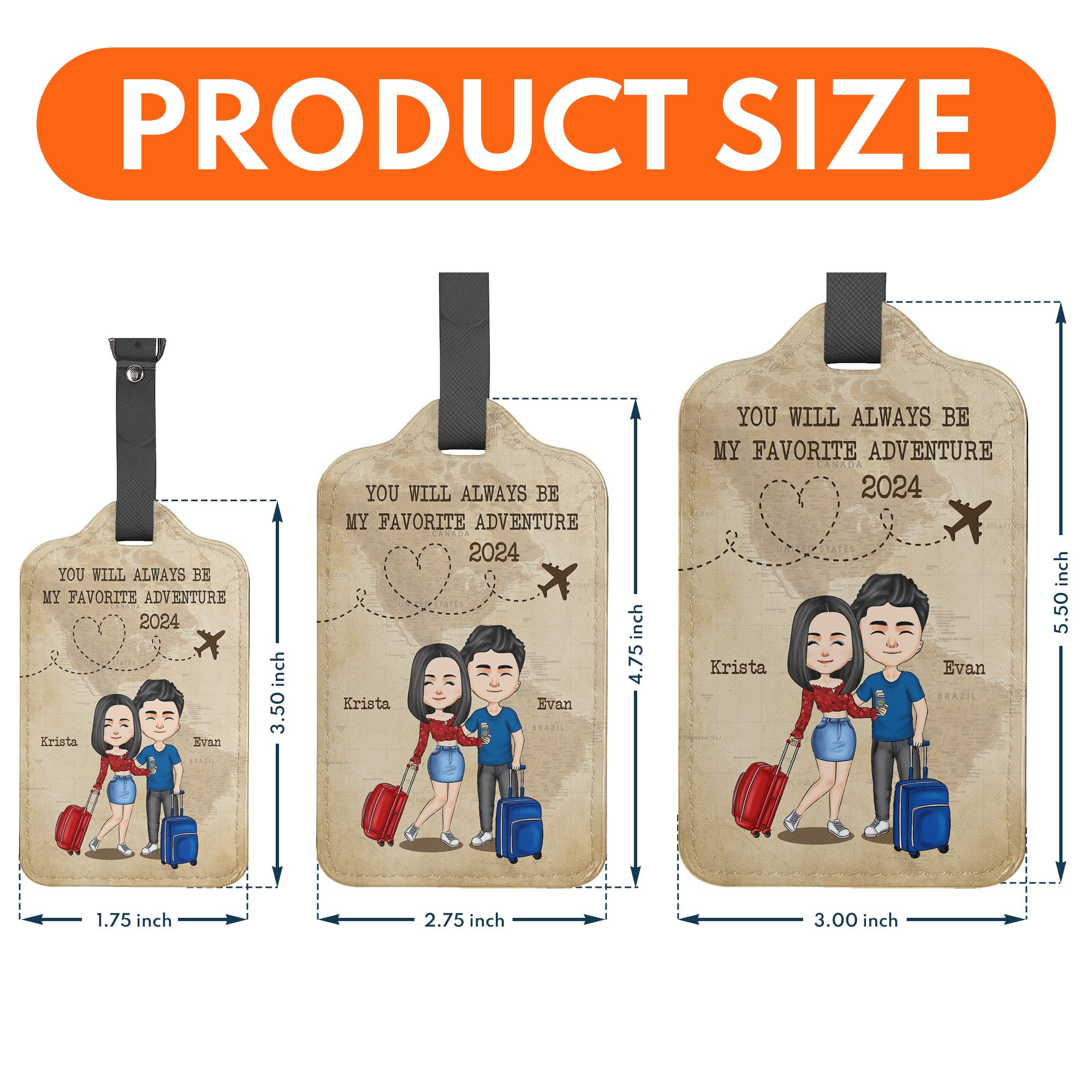 You Will Always Be My Favorite Adventure - Personalized Luggage Tag