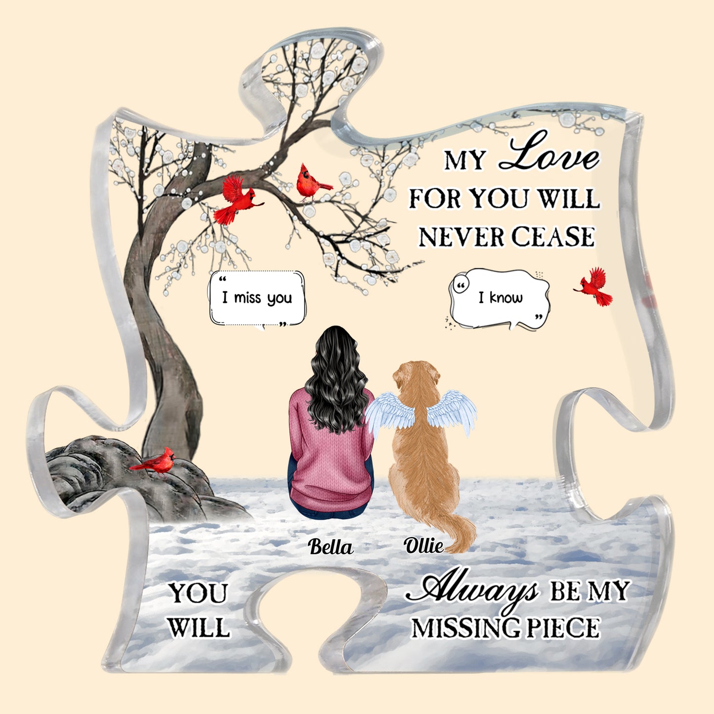 You Will Always Be My Missing Piece - Personalized Acrylic Plaque