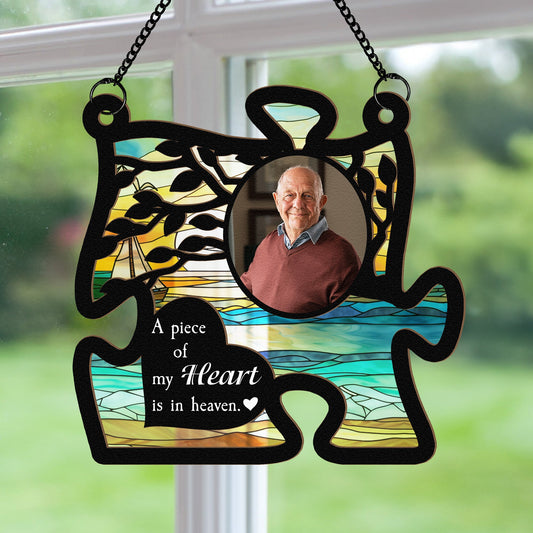 You Will Always Be My Missing Piece - Personalized Photo Window Hanging Suncatcher Ornament