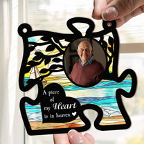 You Will Always Be My Missing Piece - Personalized Photo Window Hanging Suncatcher Ornament