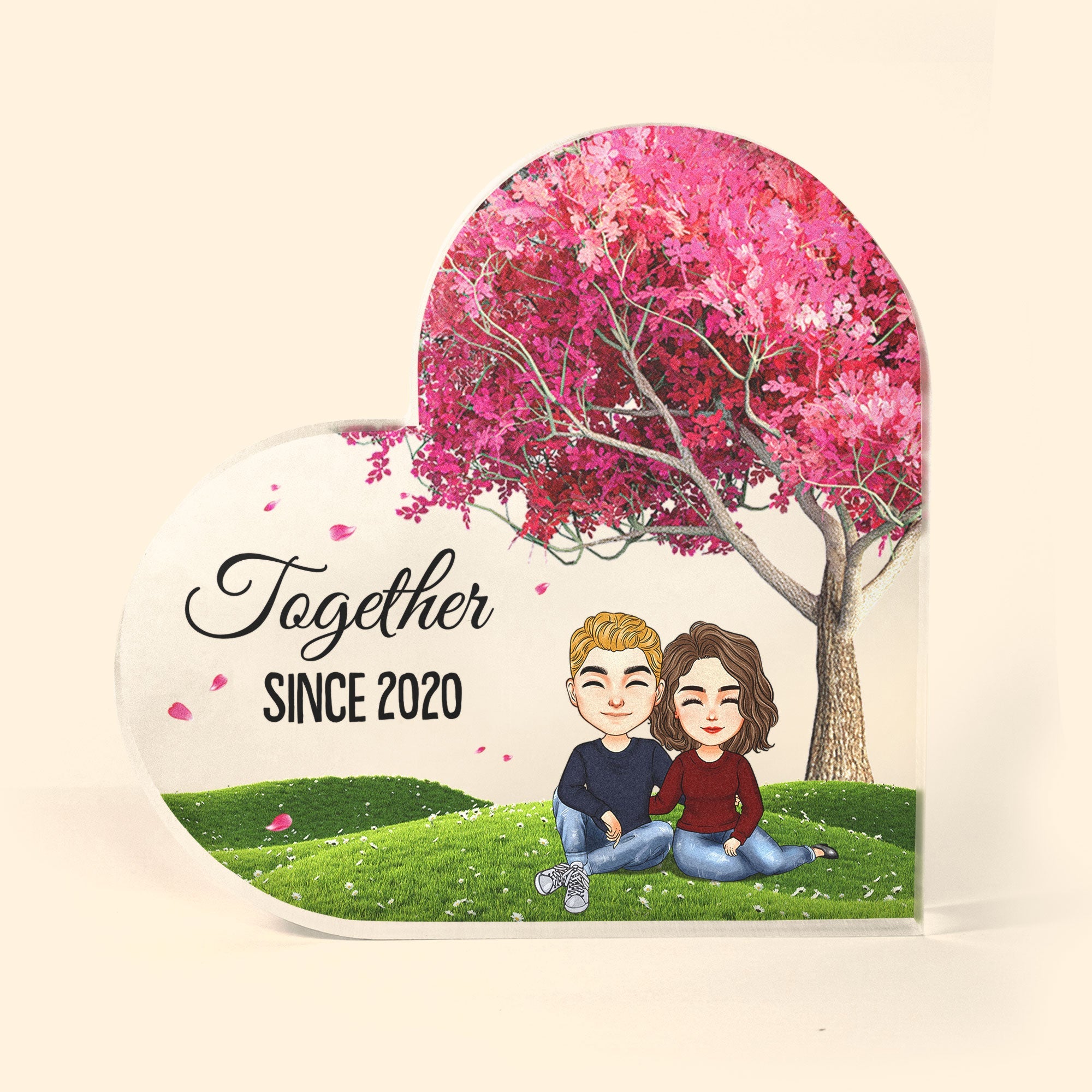 You Will Forever Be My Always - Personalized Heart Shaped Acrylic Plaq ...