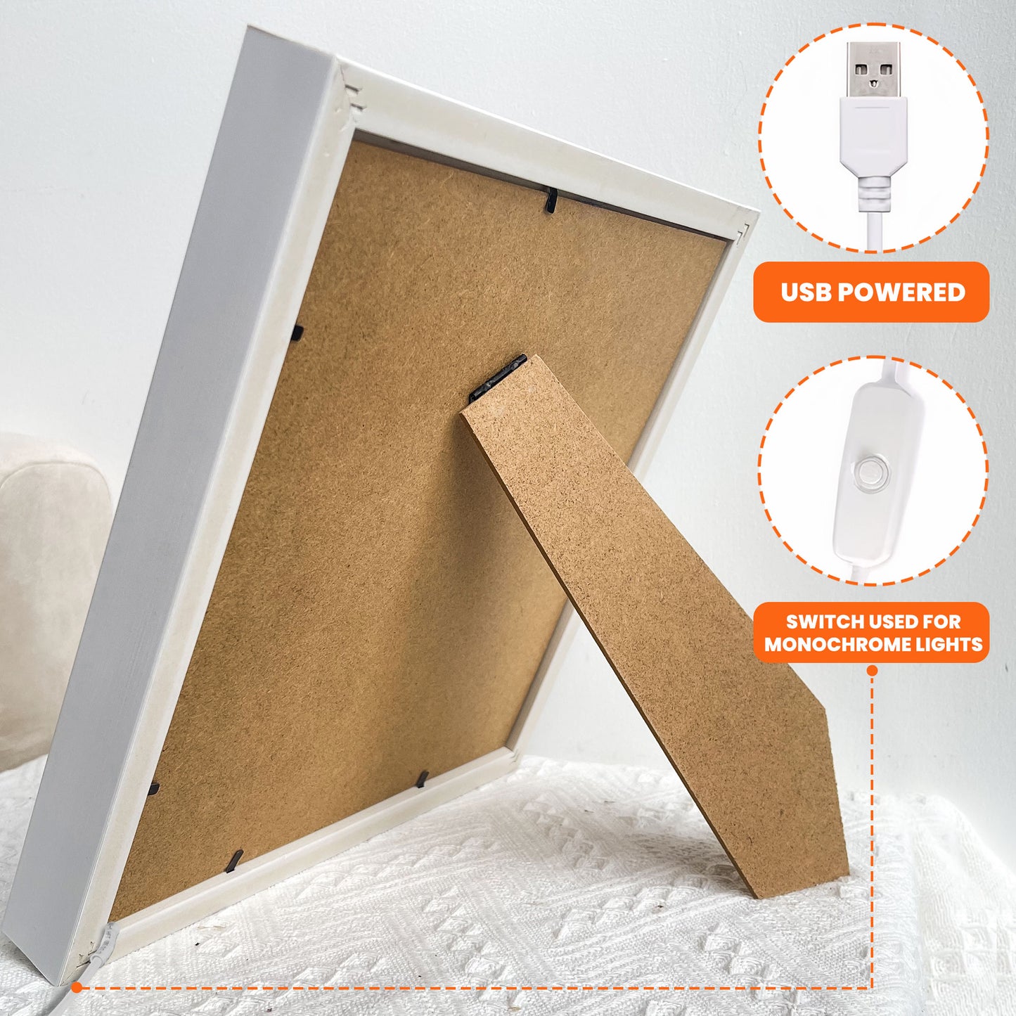 You Will Know That We Love You - Personalized Flower Shadow Box With LED Light