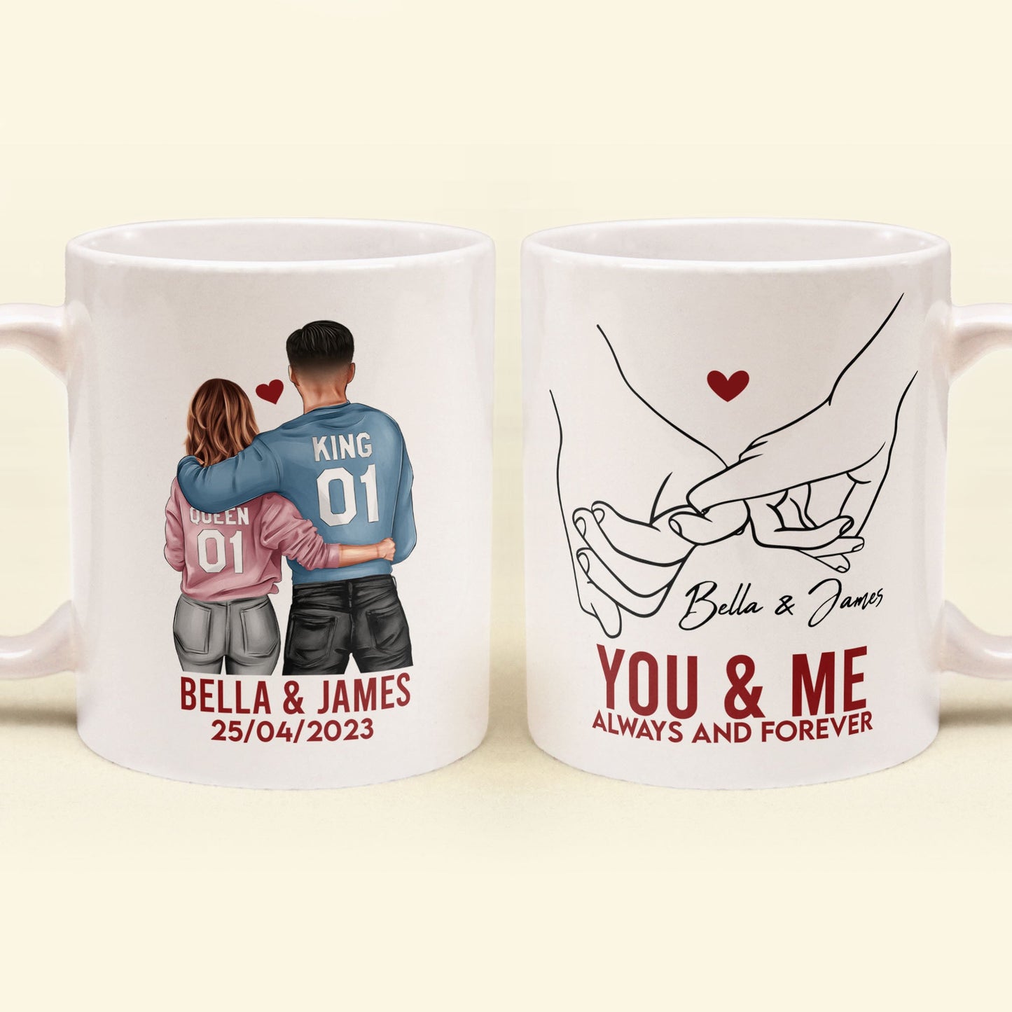 You & Me Always And Forever - Personalized Mug