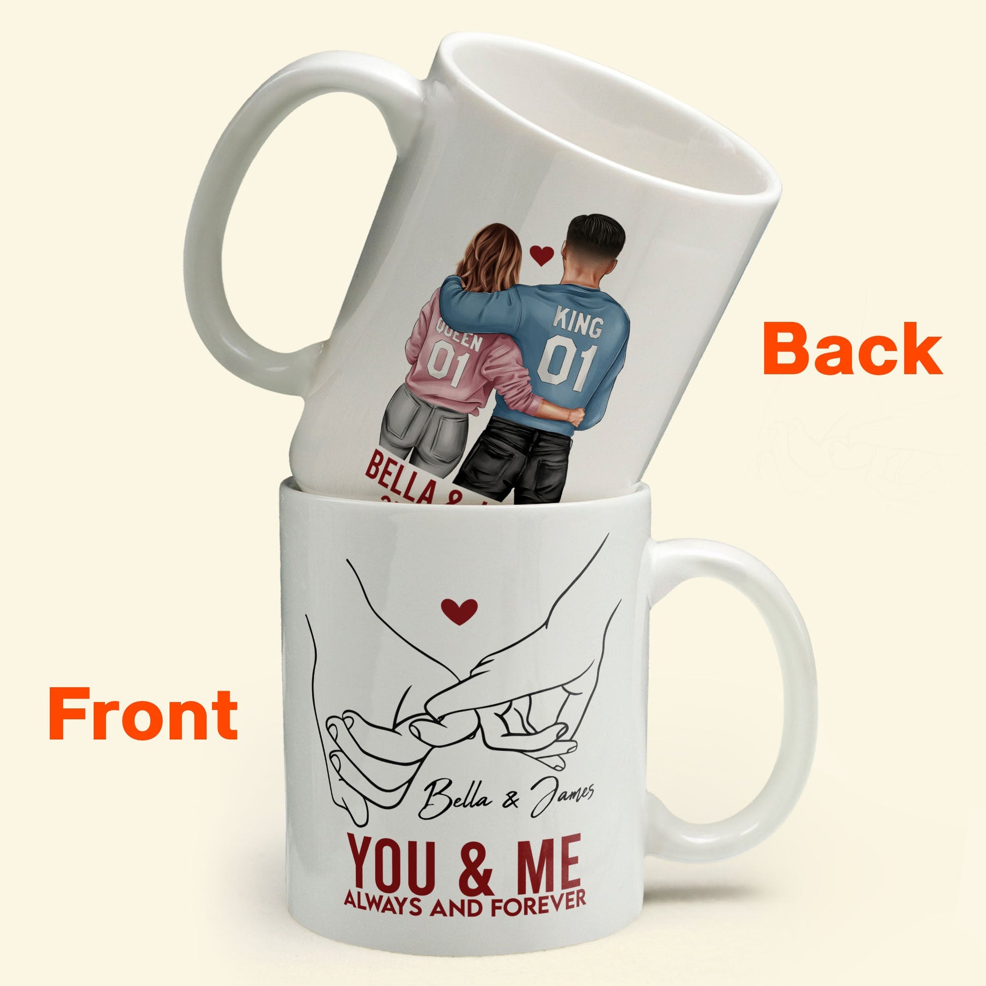 You & Me Always And Forever - Personalized Mug