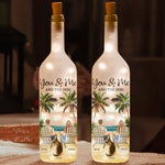You & Me And The Dog - Personalized Bottle Lamp