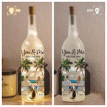 You & Me And The Dog - Personalized Bottle Lamp