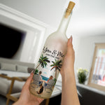You & Me And The Dog - Personalized Bottle Lamp