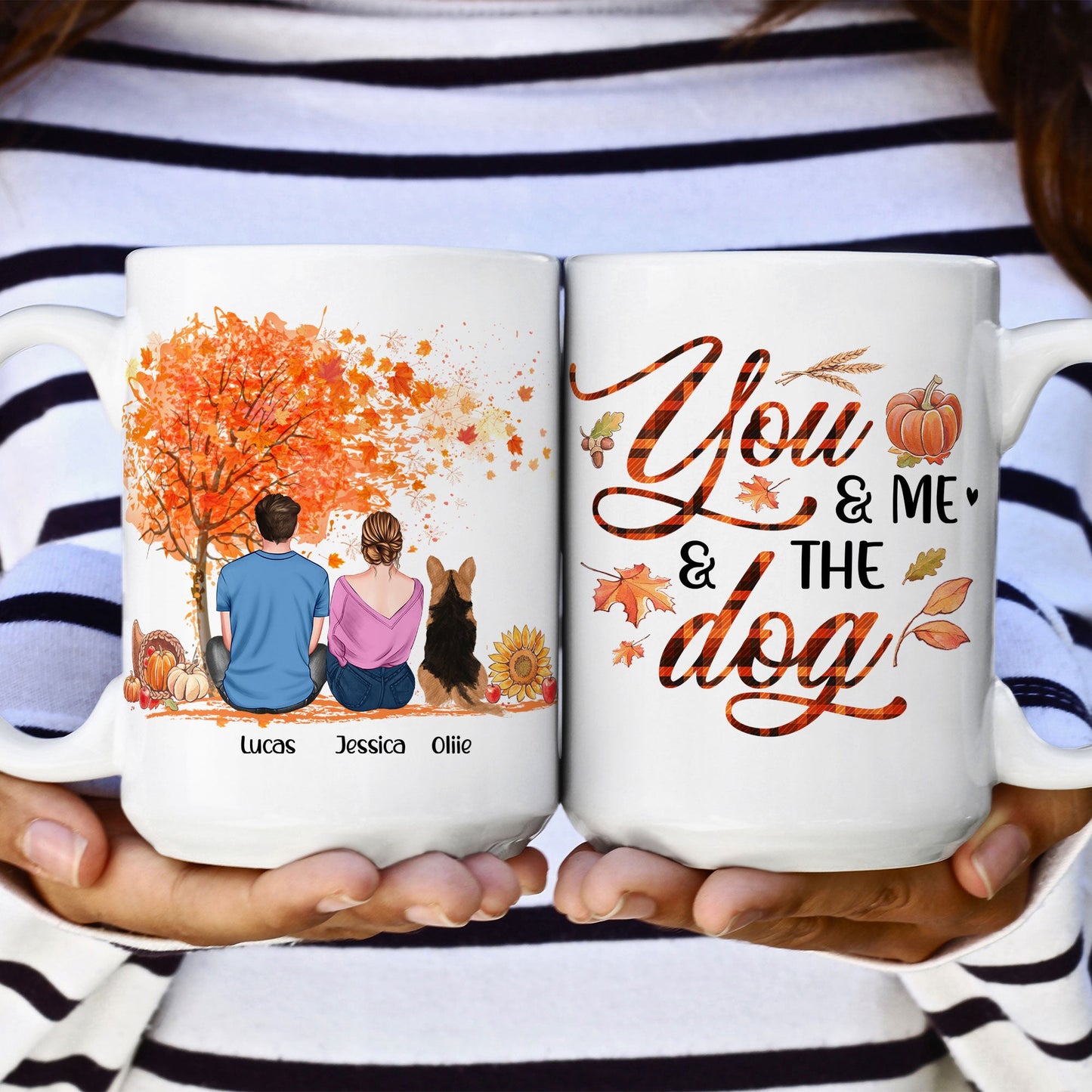 You & Me And The Dog - Personalized Mug