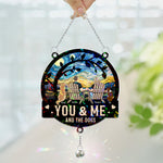 You & Me And The Dogs - Personalized Acrylic Suncatcher With Crystal Ball Prism