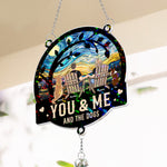 You & Me And The Dogs - Personalized Acrylic Suncatcher With Crystal Ball Prism