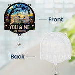 You & Me And The Dogs - Personalized Acrylic Suncatcher With Crystal Ball Prism
