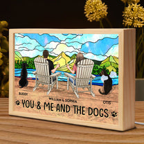 You & Me And The Dogs - Personalized Frame Light Box