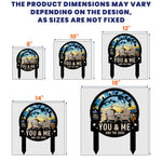 You & Me And The Dogs - Personalized Metal Garden Stake