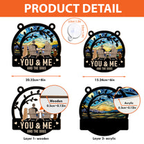 You & Me And The Dogs - Personalized Window Hanging Suncatcher Ornament