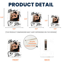 You & Me Drive Safe I Love You - Personalized Acrylic Photo Visor Clip