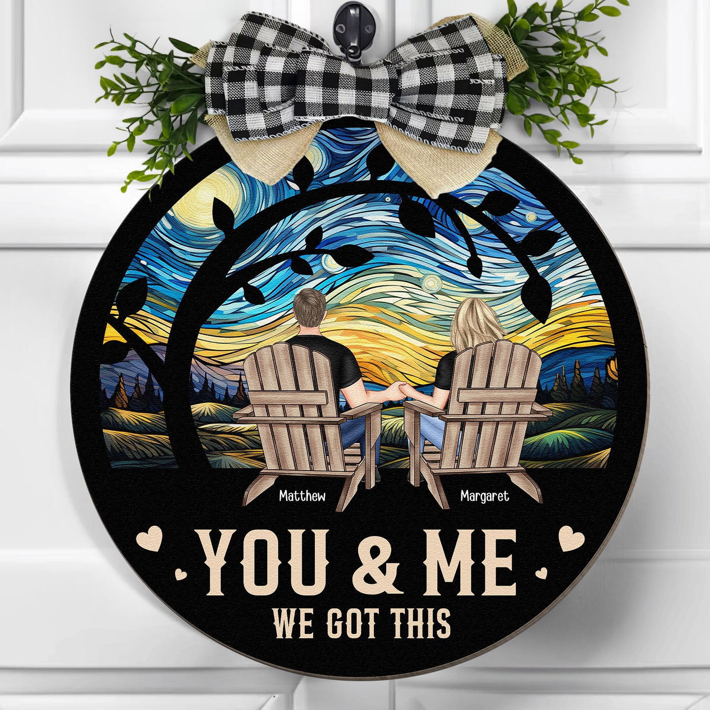 You & Me We Got This Anniversary Gift - Personalized Wood Sign