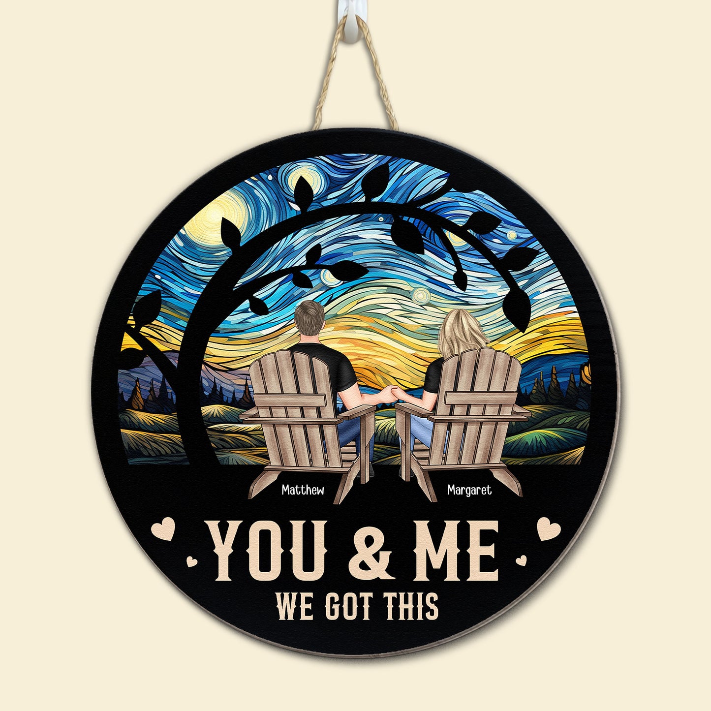 You & Me We Got This Anniversary Gift - Personalized Wood Sign