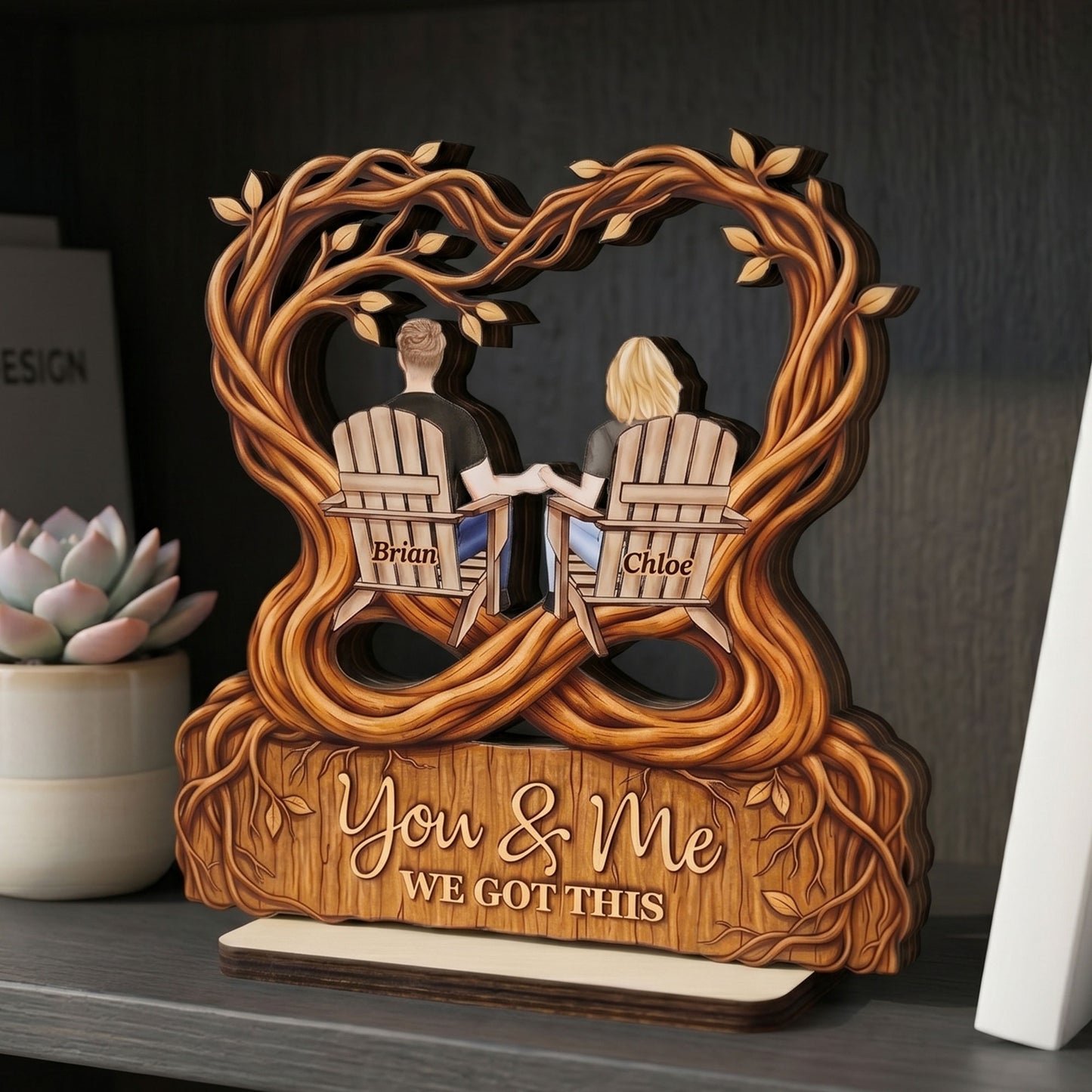 You & Me We Got This - Anniversary Romantic Gifts For Her, Him - Personalized Wooden Plaque