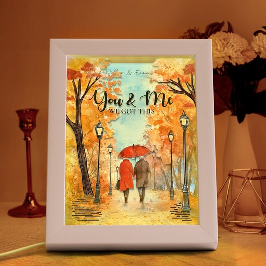 You & Me We Got This Art - Personalized 3D Lighted Shadow Box