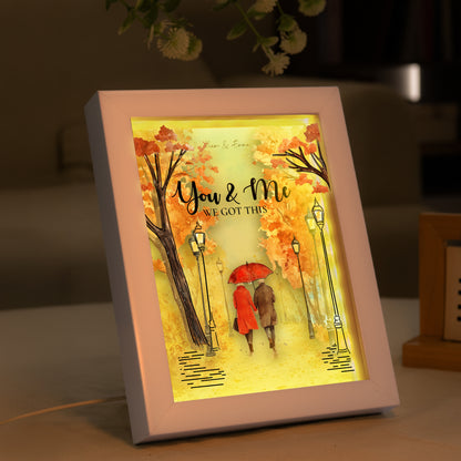 You & Me We Got This Art - Personalized 3D Lighted Shadow Box