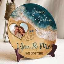 You & Me We Got This Beach Scene - Personalized Ceramic Photo Plate