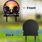 You & Me We Got This Beach Scene - Personalized Metal Garden Stake
