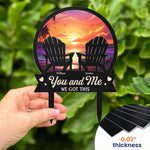 You & Me We Got This Beach Scene - Personalized Metal Garden Stake