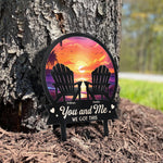 You & Me We Got This Beach Scene - Personalized Metal Garden Stake