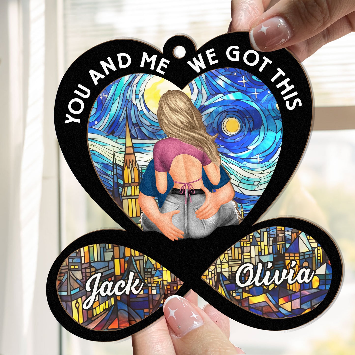 You & Me We Got This Couples - Personalized Window Hanging Suncatcher Ornament