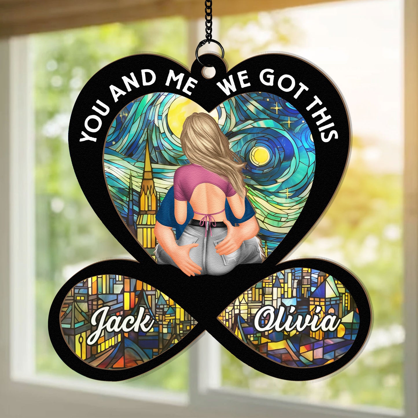 You & Me We Got This Couples - Personalized Window Hanging Suncatcher Ornament