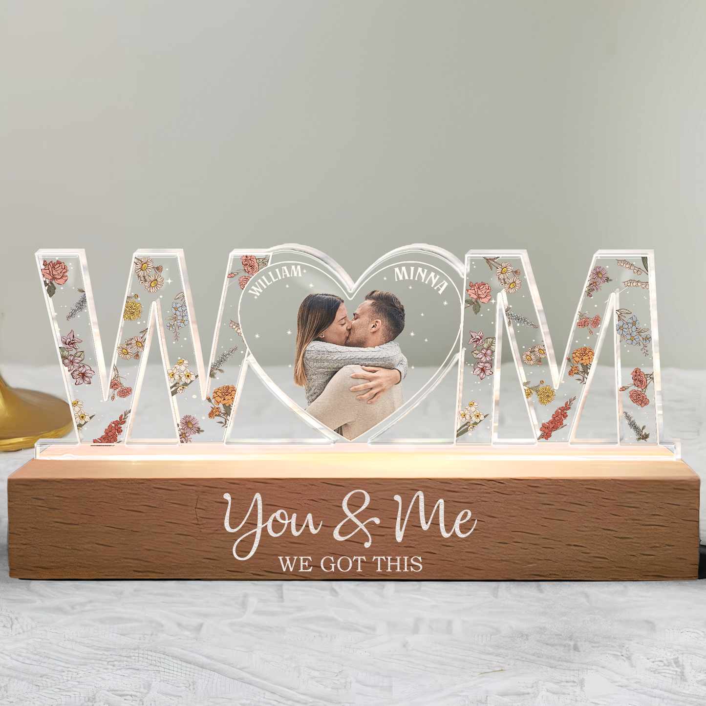 You & Me We Got This Custom Photo - Personalized Photo LED Night Light