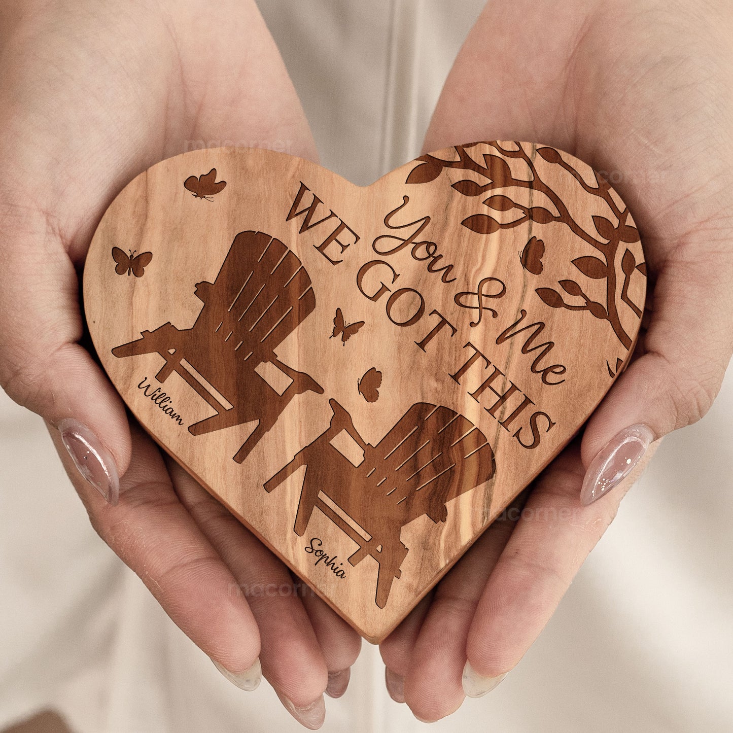 You & Me We Got This - Personalized Engraved Wood Plaque