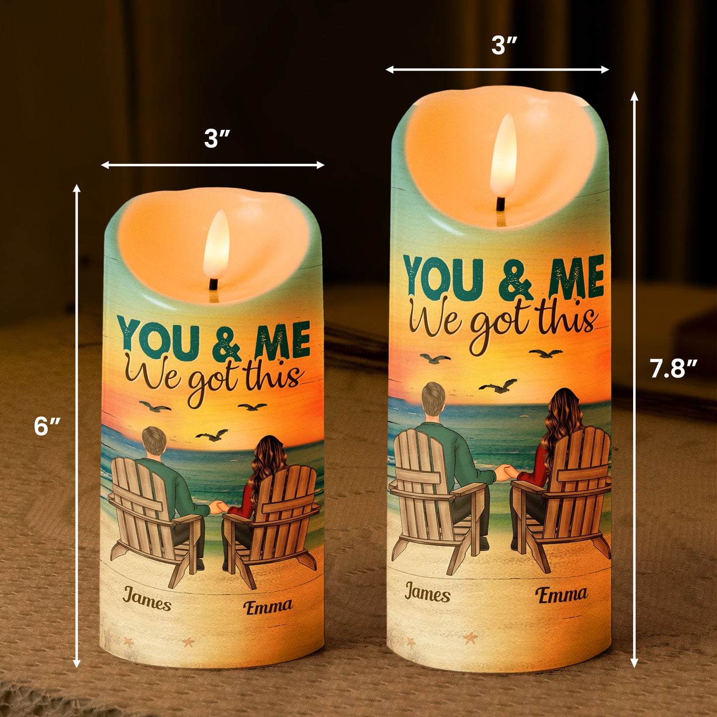 You & Me We Got This - Personalized LED Candle