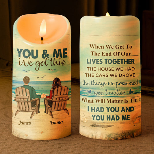 You & Me We Got This - Personalized LED Candle